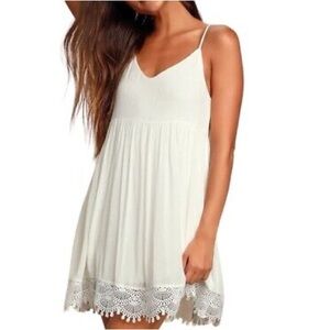 chinese dress ladies Ivory Chiffon Babydoll Mini Dress main image 1
